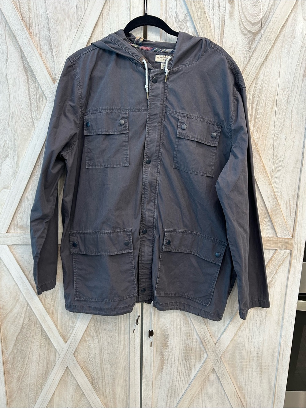 Bass Hooded Utility Jacket - Charcoal Gray